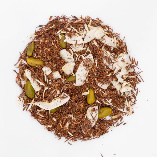 herbata rooibos z dodatkami takimi jak pistacje i kokos