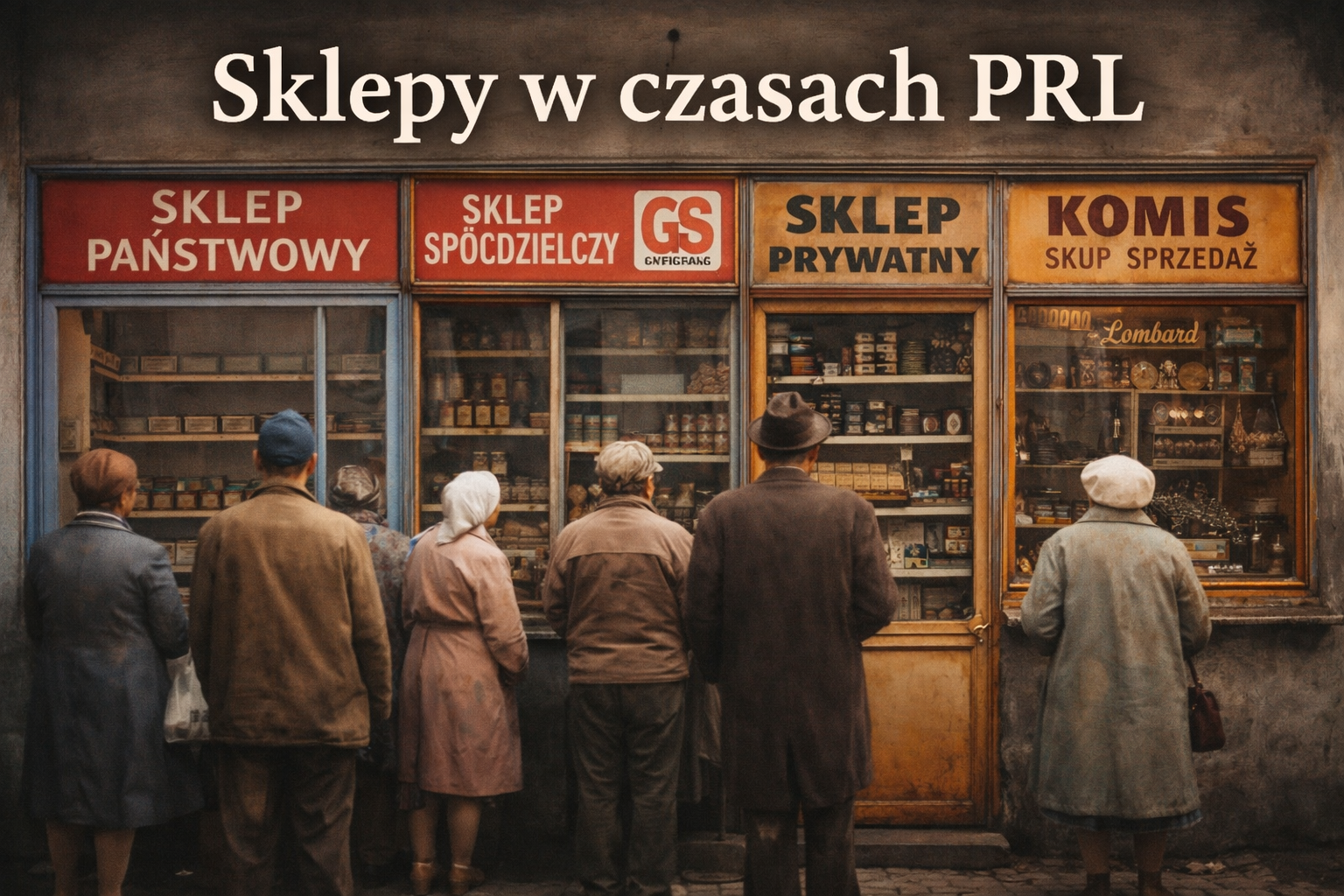 sklepy w czasach PRL