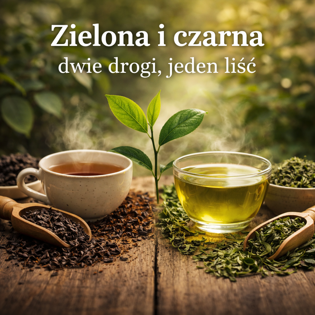 zielona i czarna herbata pochodzą z tego samego krzaka
